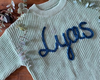 Personalized kids clothes, costum made kids sweater, costum made toddler sweater, costum made baby sweater, handmade, name sweater