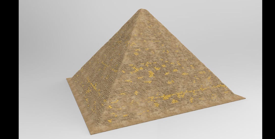 Pyramid Detailed 3D Printable Pyramid of Giza Model STL – Ancient Egyptian Khufu Pyramid ...