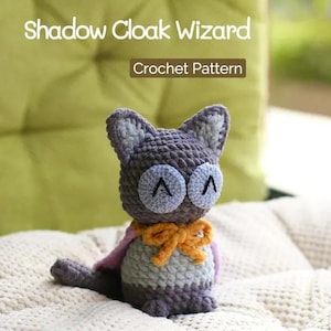 Magical Cat| crochet cat| amigurumi beginner| cute crochet pattern| beginner crochet| cute amigurumi| Low Sew Amigurumi| Crochet Halloween