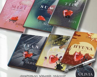 Personalized Alien Stage Hardcover Journal/Spiral Notebook, Custom Name Planner Diary, Kpop Anime ALNST IvanTill MiziSua Hyuluka Fan Gift