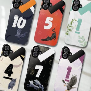 Customize HQ!! Anime Volleyball Club Inspired Dual-layer Tough Phonecase for iPhone Samsung, Team Crow, Cat Owl, Fox, Leave, Eagle Jersey No