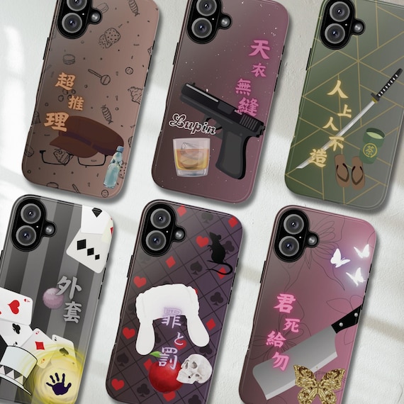 Bungou Stray Dogs (II) Inspired Dual-layer Tough Phonecase for iPhone 17 16 15 Samsung, Anime Fan Phone Case, Ranpo Odasaku Nikolai Fyodor D