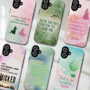 Wicked For Good Friendship Matching Dual-layer Tough Phonecase for iPhone Samsung, Glinda Elphaba Fan Gift, Because I knew you Musical Quote