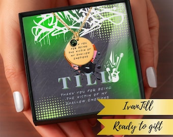 Custom Till Alien Stage Necklace, Kpop Lover Personalized Engraved Jewelry, Anime ALNST Fan Art IvanTill Matching Gift, My Shallow Emotions