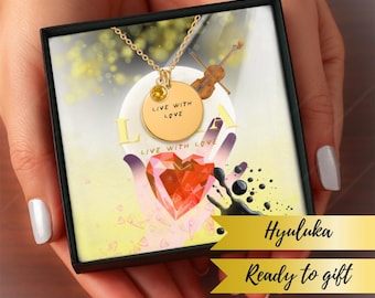 Custom Luka Alien Stage Necklace, Kpop Lover Personalized Engraved Jewelry ALNST Hyuluka Matching Fan Art, Ruler of My Heart Live Lyric Gift