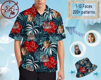 Custom hawaiian shirt-face on shirt-bachelor party-unisex shirt-personalized hawaiian shirt-custom hawaiia shirt with face-face hawaii shirt