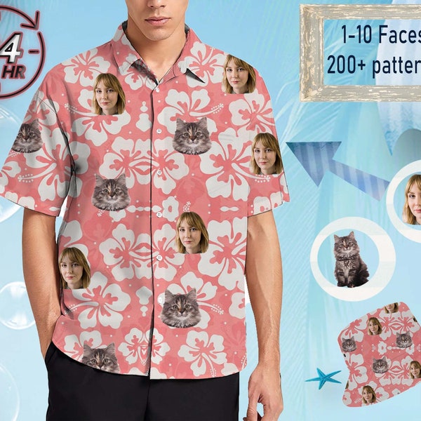 Custom hawaiian shirt-face on shirt-bachelor party-unisex shirt-gift for dad hawaiia shirt-gift for husband-birthday party cloth-funny shirt