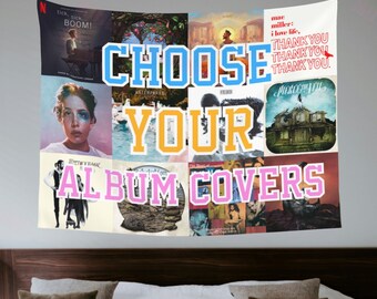 Aangepaste albumhoes Tapestry Album Banner Album Cover Collage Vlag Muziek Wandtapijt Dorm Vlag Muziek R&B Album Cover Tapestry Room Decor