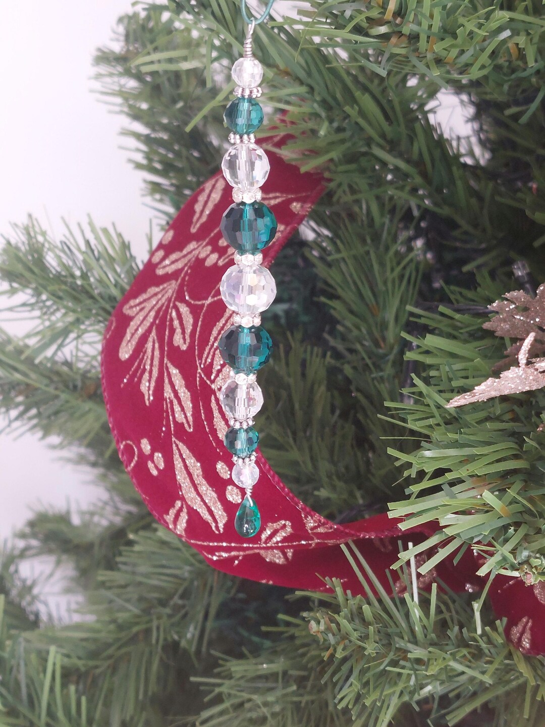 Glass Bead Christmas Tree Garlandnull