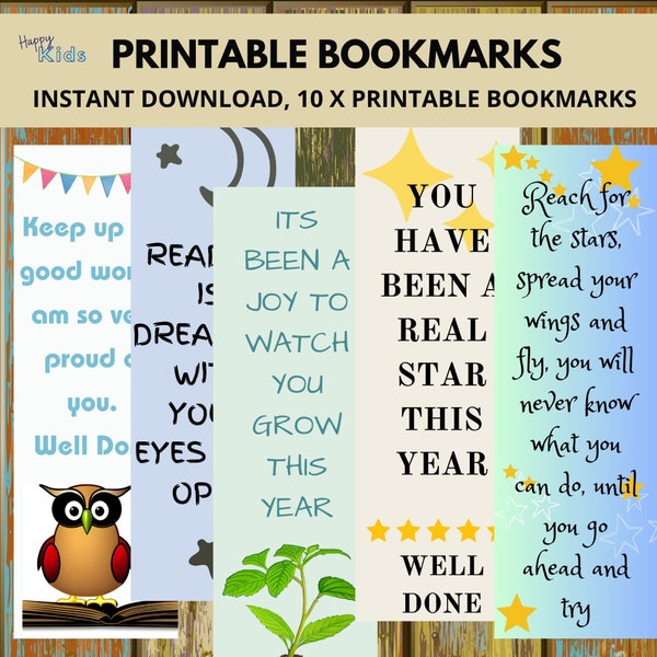 Great gifts for your class, Printable Bookmarks, Affordable, Print as many as you need, Encourage reading, support your class