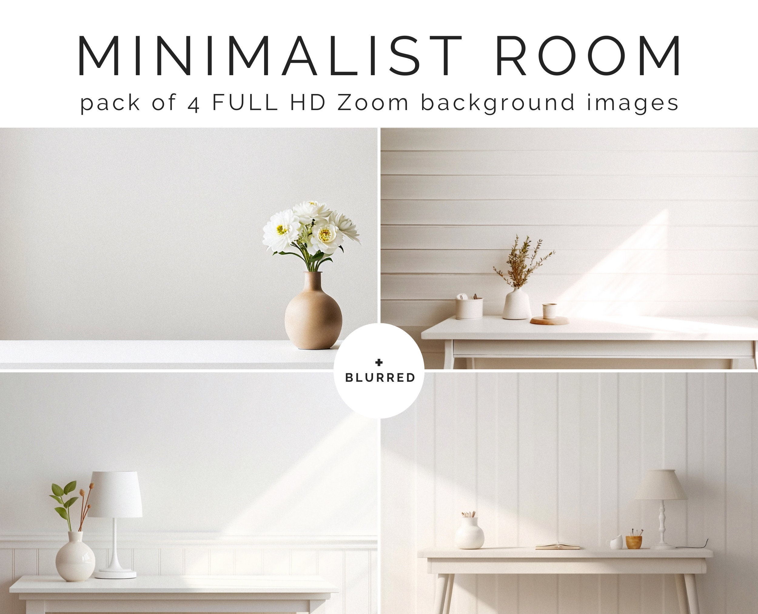 Minimalist Room Background Zoom Virtual Background Digital - Etsy