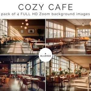 Cozy Cafe Background Zoom Virtual Background Digital - Etsy