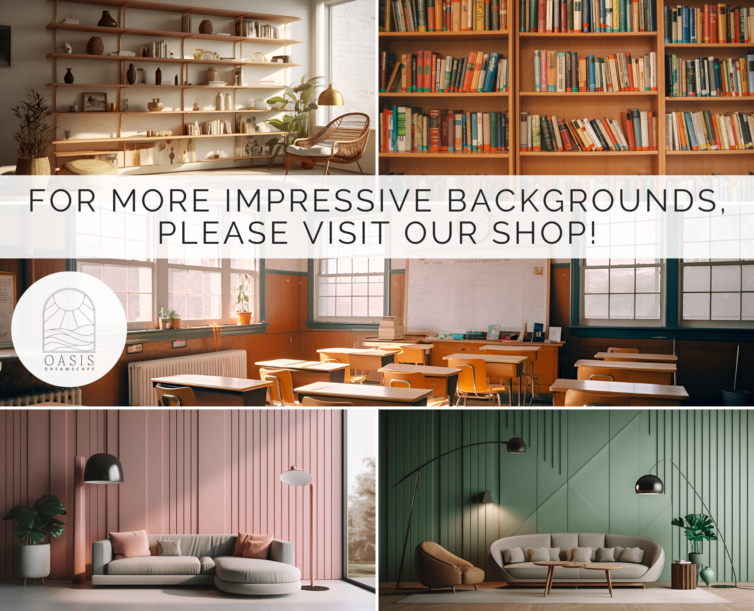 Minimalist Room Background Zoom Virtual Background Digital - Etsy