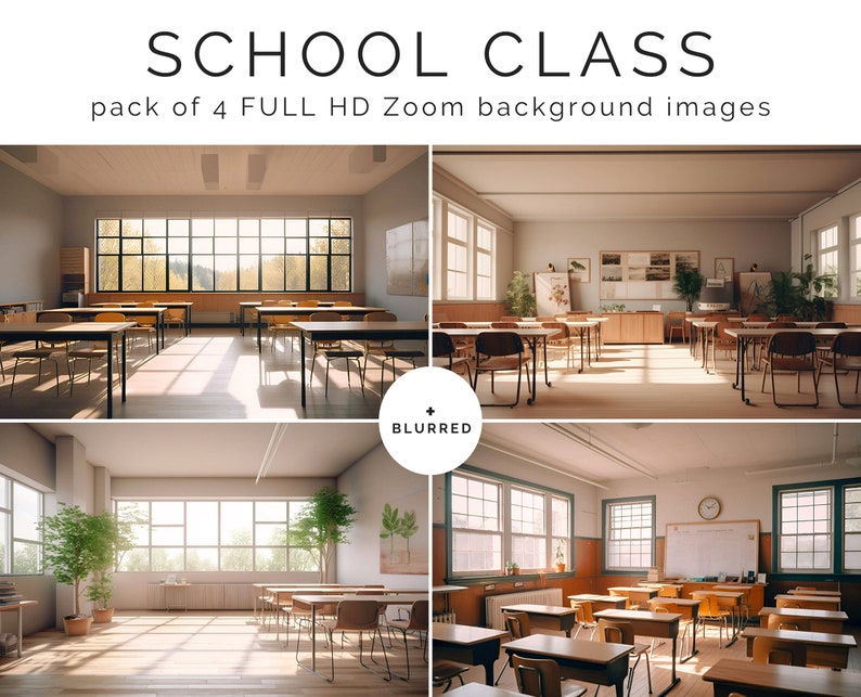 School Class Zoom Virtual Background Digital Meeting Etsy