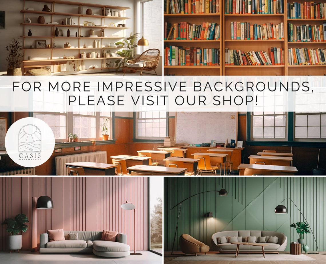 Library Background Bookshelf Zoom Virtual Background Etsy