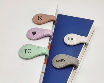 Customized Magnetic Leather Bookmark, Personalized Leather Bookmark, Handmade Reader Gift, Book Lover Gift, Gift for Her,Bookwarmers Gift