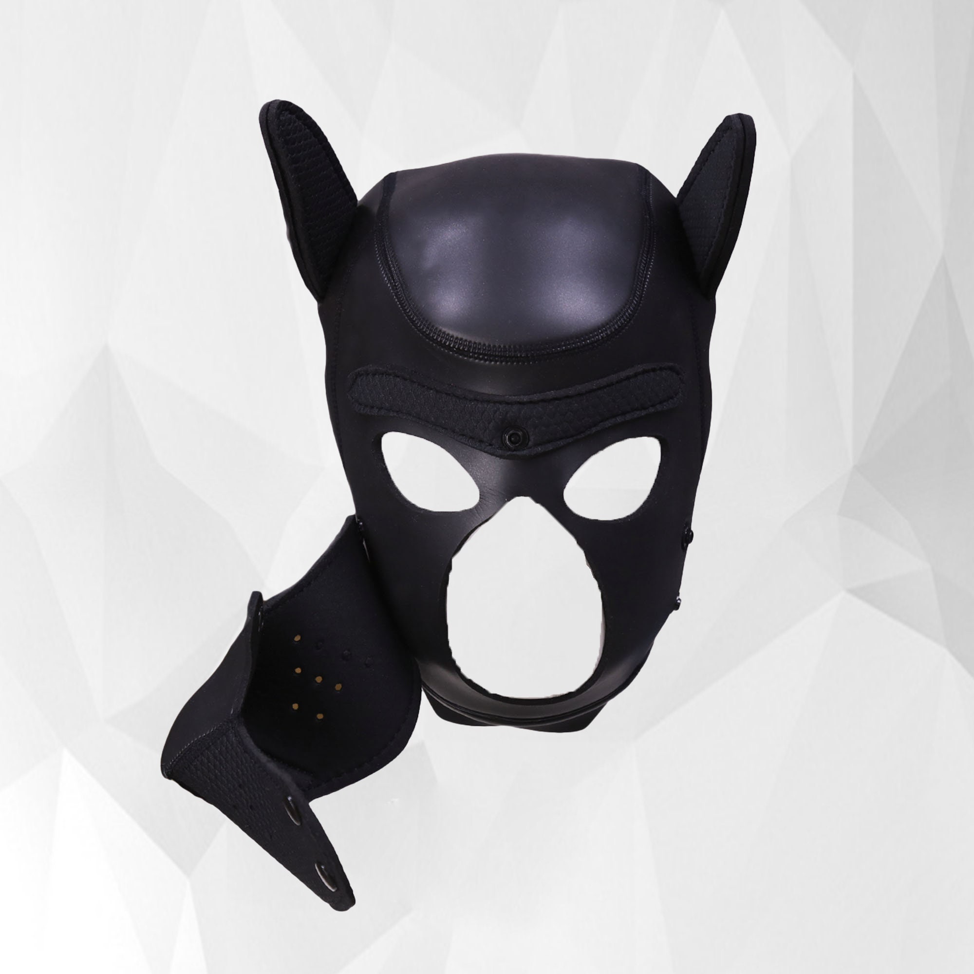 Black Dog Head Mask Cosplay Hood Mask Fetish Costume BDSM Submissive