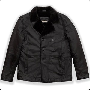 Peter Black Shearling Leather Jacket Real Lambskin Leather
