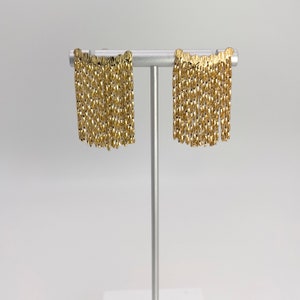Gold Filled Tassel Earring | Dangle Tassle Stud Earring