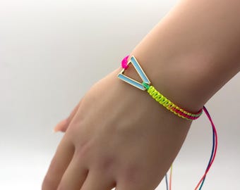 Neon Wave Braid Rope Bracelet: Waterproof Surfer Anklet