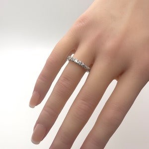 Eternity Ring With Cubic Zirconia | Adjustable CZ Wedding Ring | Engagement Ring