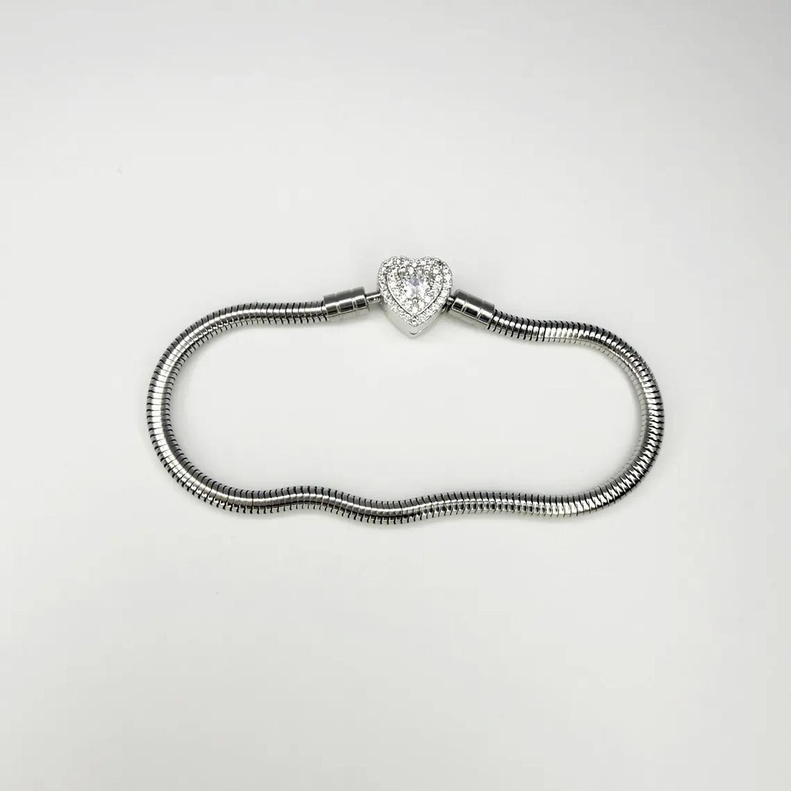 Heart Bracelet Gold Plated Zircon Chain Dainty Minimal Love Jewelry