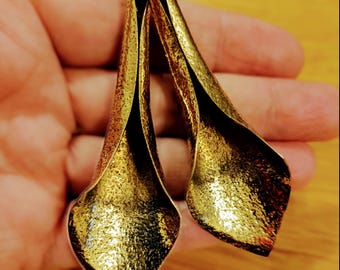 Leaf Brass Earrings