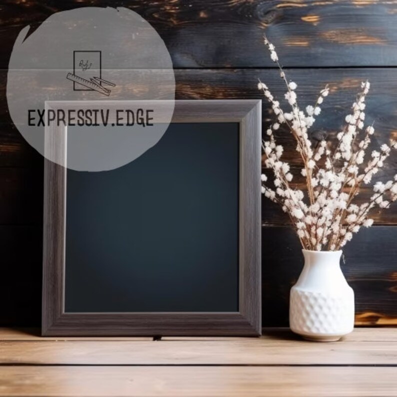 80 Dark Wooden Photo Frame Mock up Bundle, Etsy Mock up Images With