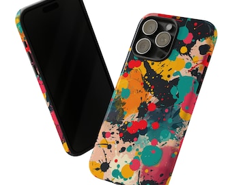 Colorful Splatter Paint iPhone Case: Artistic Phone Protection