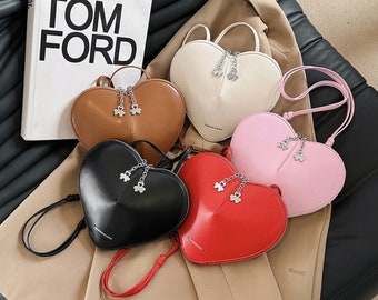 Heart Shaped Bag/ Mini Shoulder Bag/ Bag for Women/ High Quality Bag/ Love Bag