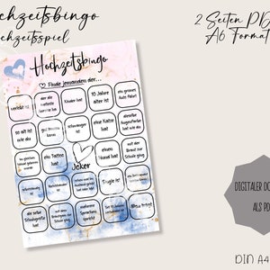 Wedding Bingo Games Wedding