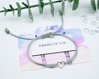 Thinking of you friendship bracelet | thoughtful gift | adjustable size.