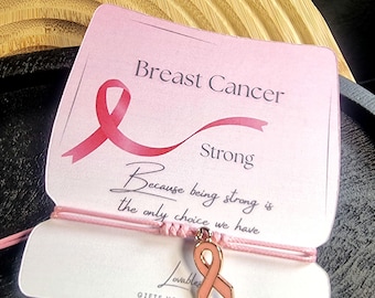 Breast Cancer Awareness Bracelet: Pink Ribbon Keepsake Gift