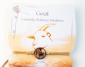Goat Charm Friendship Bracelet: Delicate Goat Jewellery Gift