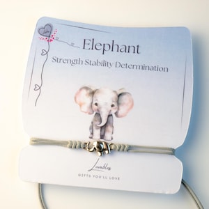 Elephant Bracelet | Elephant Charm | Elephant jewellery gift | encouraging strength elephant bracelet