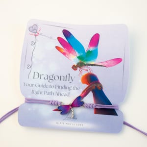 Dragonfly Bracelet | Purple Dragonfly Jewellery | Dragonfly charm bracelet