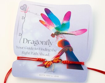 Red Dragonfly Bracelet: Handcrafted Jewelry Gift for Nature Lovers