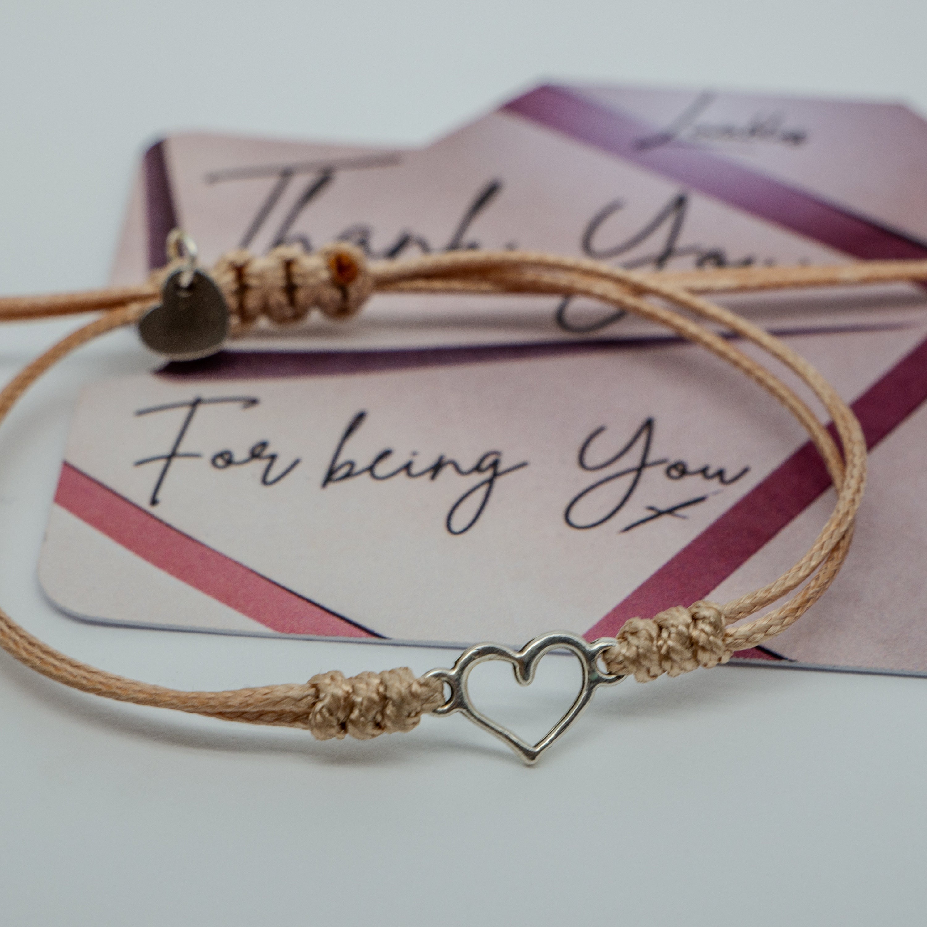 Thank you for being you friendship bracelet Thoughtful gift Appreciation gift adjustable size. Etsy
