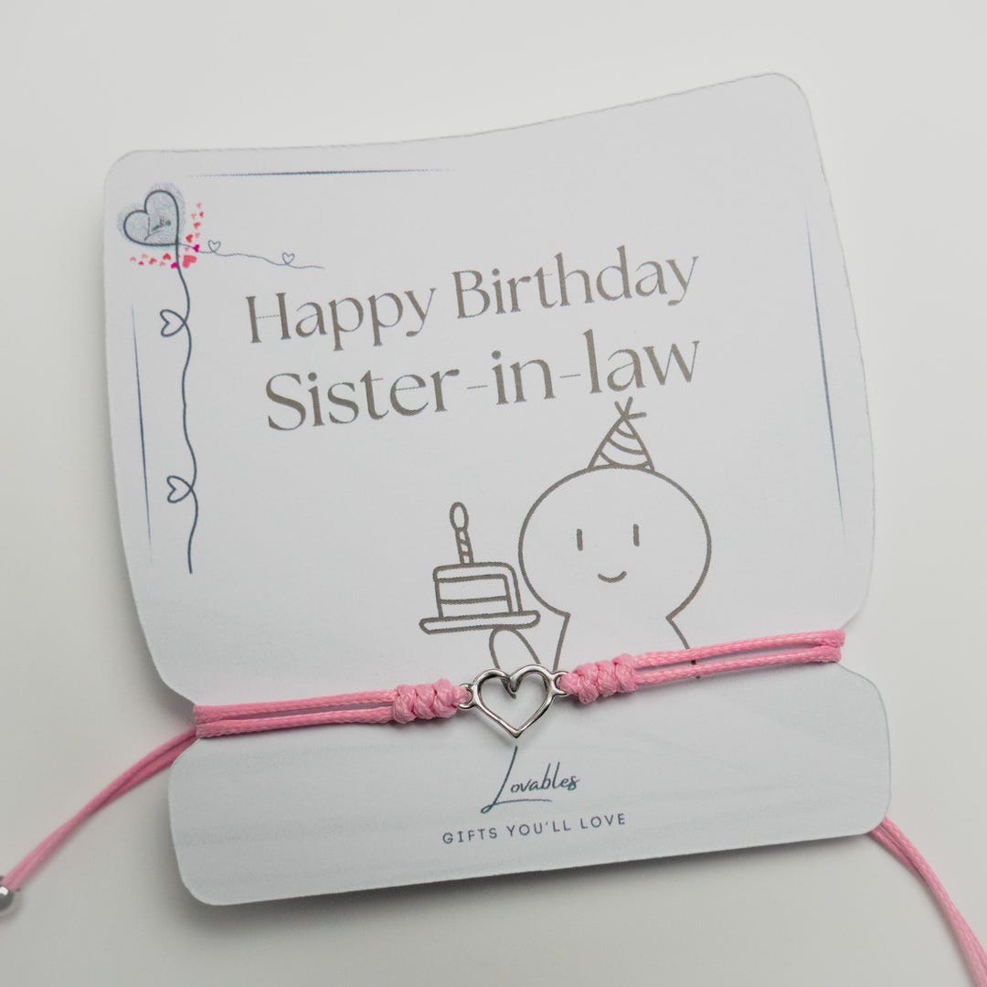 Sisterinlaw Birthday Gift Bracelet Charm Bracelet for Sisterinlaw