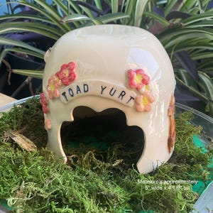 Handmade Ceramic Toad House, Garden Pest Control, Fairy Garden Decor