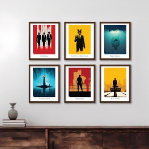 Martin Scorsese Movie Posters, Goodfella, Wolf of Wall, Minimalist Poster Bundle, vintage, Cinema Decor, Cadeau pour lui/elle, Classiques cultes