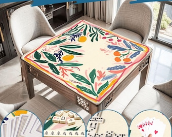 Mahjong Mat matisse print play mat mahjong table mat matisse bauhaus mahjong accessories mahjong gifts games mahjong table cover pink flower
