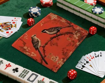 4 Mahjong Card Holder + 4 mahjong Line Finder red chinoiserie mahjong card sleeve mahjong card cover playing card holder mahjong line reader