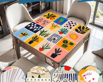 Mahjong Mat matisse print play mat mahjong table mat matisse bauhaus mahjong accessories mahjong gifts games colorful flowers gouache pink
