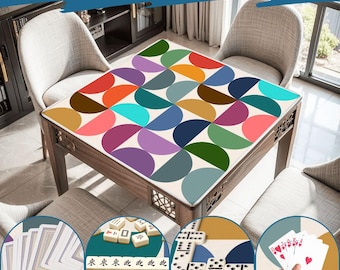 Mahjong Mat mid century modern play mat mahjong table mat mcm mahjong accessories mahjong tile bag mahjong table cloth mahjong table cover