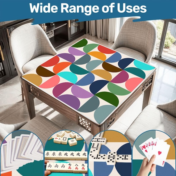 Mahjong Mat mid century modern play mat mahjong table mat mcm mahjong accessories mahjong tile bag mahjong table cloth mahjong table cover