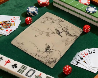 4 Mahjong Card Holder + 4 mahjong Line Finder, chinoiserie mahjong card sleeve, mahjong card cover, playing card holder, mahjong line reader