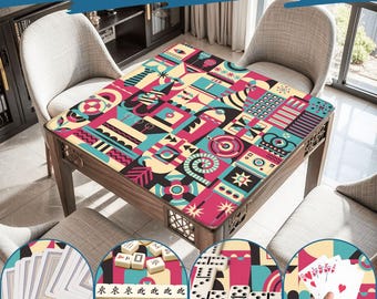 Mahjong Mat mid century modern play mat mahjong table mat mcm mahjong accessories mahjong tablecloth mahjong table cloth mahjong table cover
