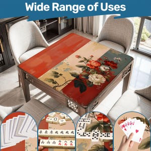 Mahjong Mat chinoiserie print tablecloth play mat mahjong table mat vintage flowers chinoiserie mahjong table cover chinoiserie cottagecore