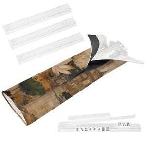 Mahjongmatte Chinoiserien Lotus asiatischer Pagodengarten mahjong linienfinder mahjong kartenhülle mahjong tasche mahjong zubehör 4 Mahjong Racks